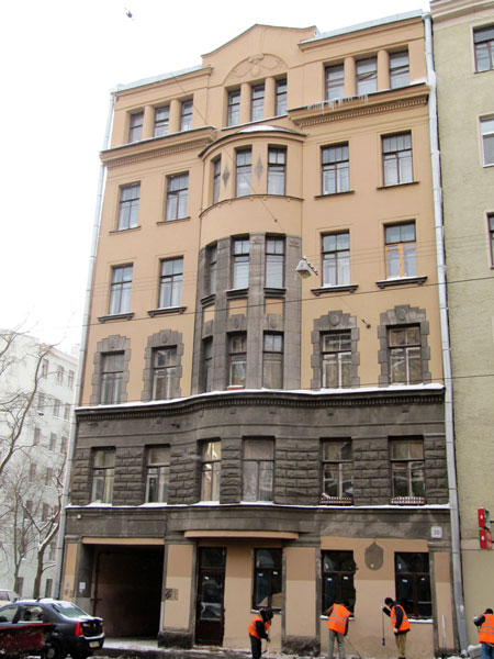 Дом И.И. Гиршовича на Гаванской ул., фасад