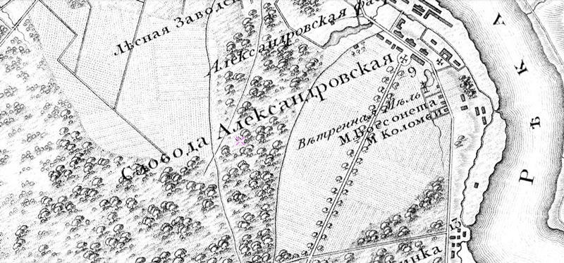 Александровское на карте 1817 г.