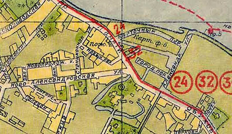 Фрагмент карты 1933 г.