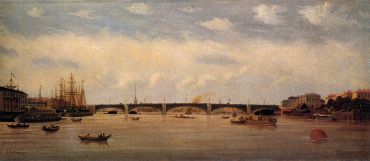 Вид на Литейный мост в Петербурге. Верещагин П. П. 1870-е годы