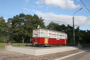 Памятник блокадному трамваю в Кировском районе